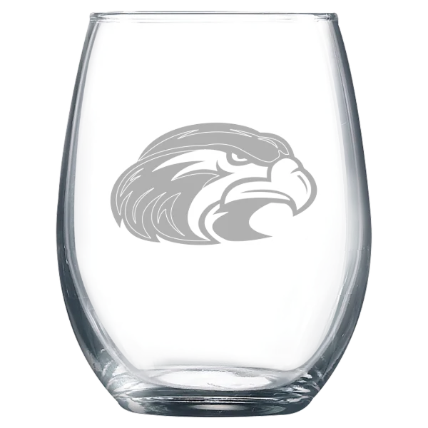 Shorter University Polar Camel 9 oz. Stemless Wine Glass