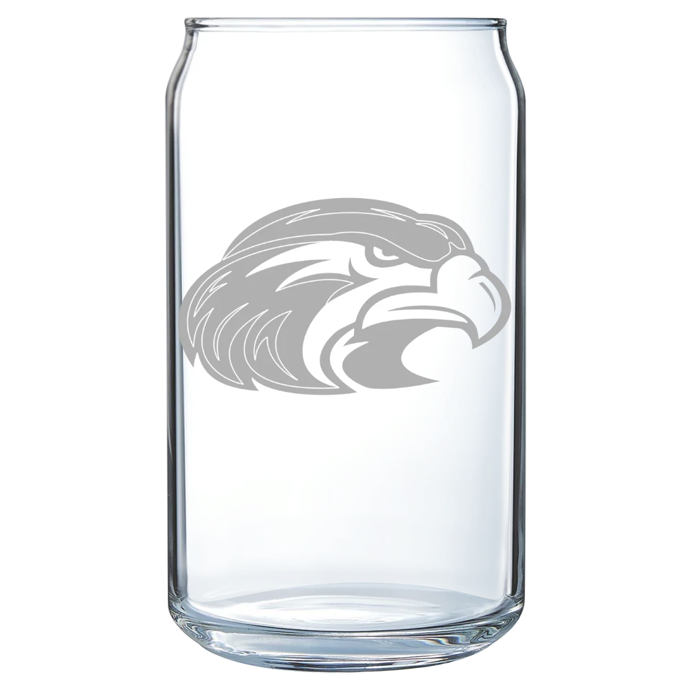 Shorter University Polar Camel 16 oz. Can Glass