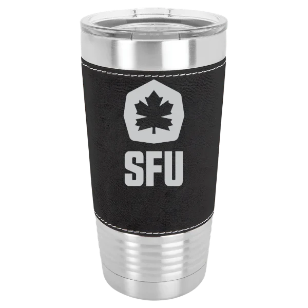 Simon Fraser University Polar Camel 20 oz. Leatherette Grip Tumbler with Standard Lid
