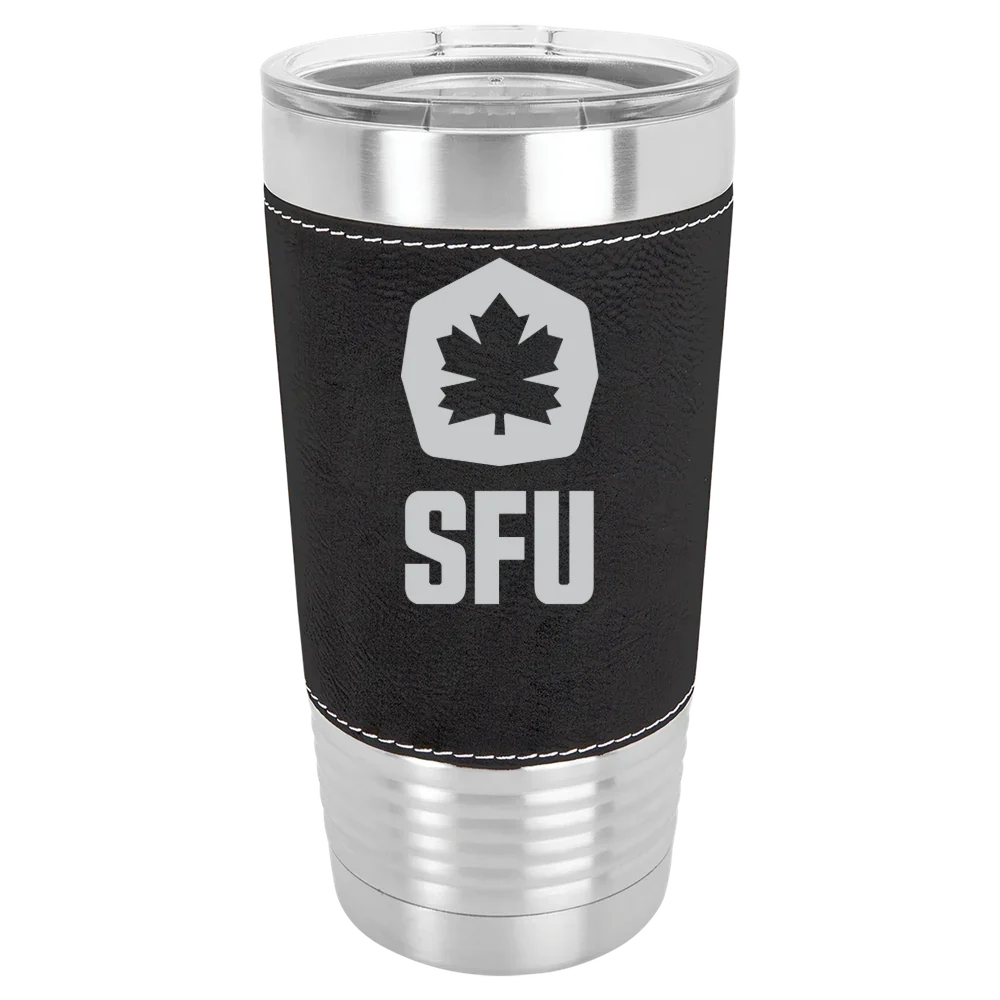 Simon Fraser University Polar Camel 20 oz. Leatherette Grip Tumbler with Standard Lid