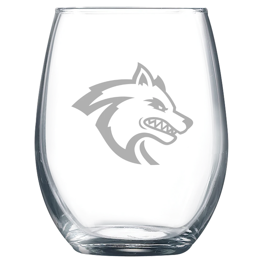 Sonoma State University Polar Camel 9 oz. Stemless Wine Glass