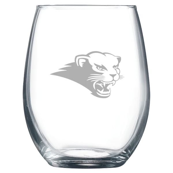 Southwest Baptist University Polar Camel 9 oz. Stemless Wine Glass
