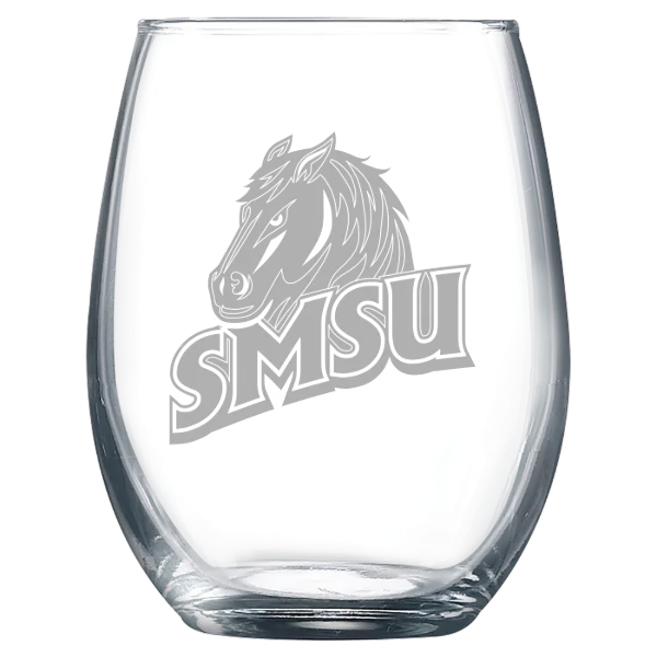 Southwest Minnesota State University Polar Camel 9 oz. Stemless Wine Glass