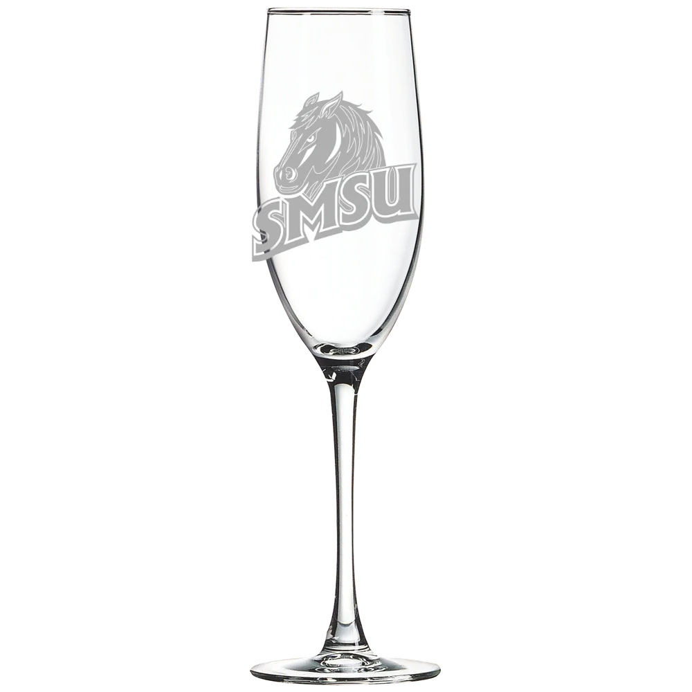 Southwest Minnesota State University Polar Camel 8 oz. Champagne Flute