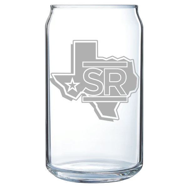 Sul Ross State University Polar Camel 16 oz. Can Glass