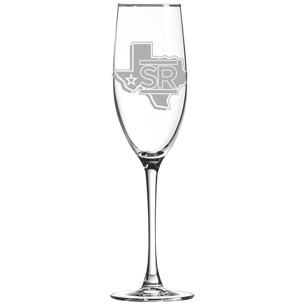 Sul Ross State University Polar Camel 8 oz. Champagne Flute