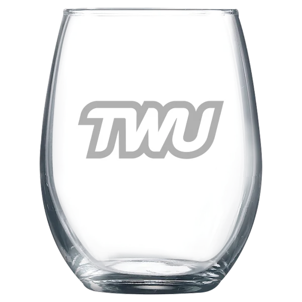 Texas Woman's University Polar Camel 9 oz. Stemless Wine Glass