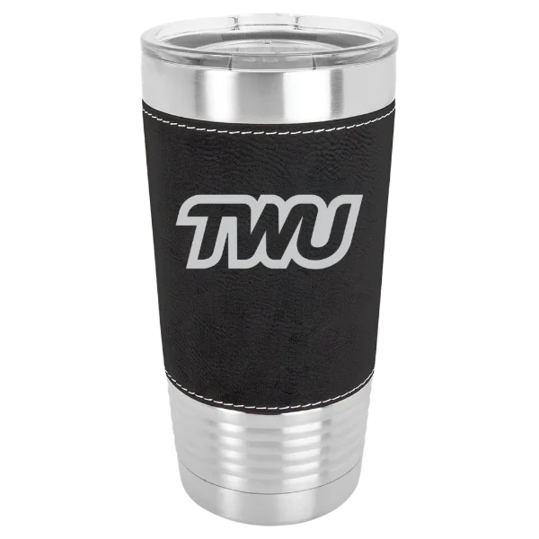 Texas Woman's University Polar Camel 20 oz. Leatherette Grip Tumbler with Standard Lid