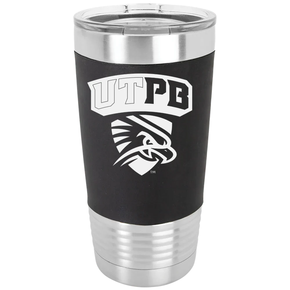 The University of Texas Permian Basin Polar Camel 20 oz. Silicone Grip Tumbler with Standard Lid