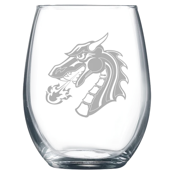 Tiffin University Polar Camel 9 oz. Stemless Wine Glass