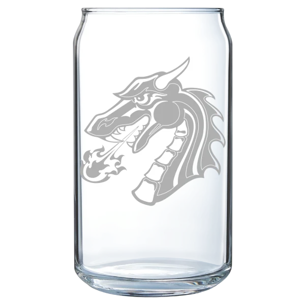 Tiffin University Polar Camel 16 oz. Can Glass