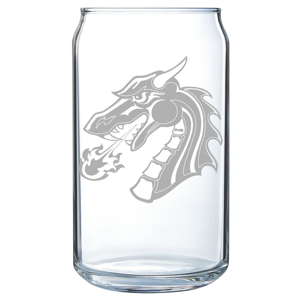 Tiffin University Polar Camel 16 oz. Can Glass