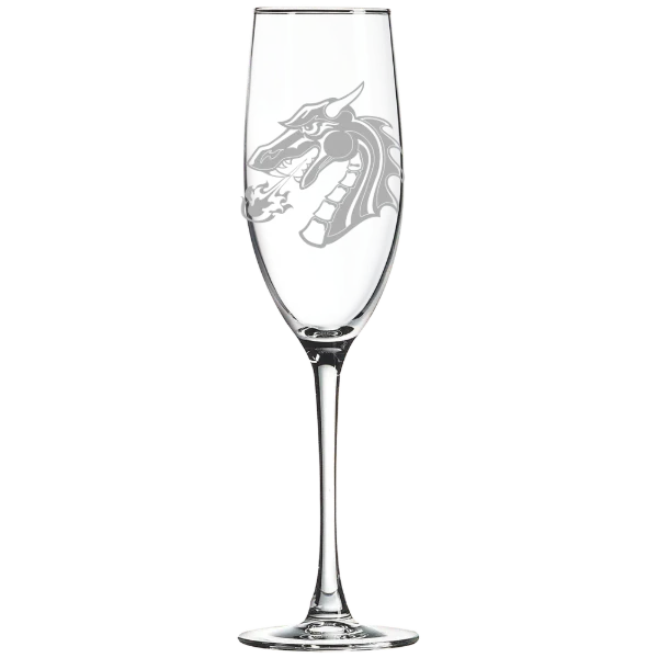 Tiffin University Polar Camel 8 oz. Champagne Flute