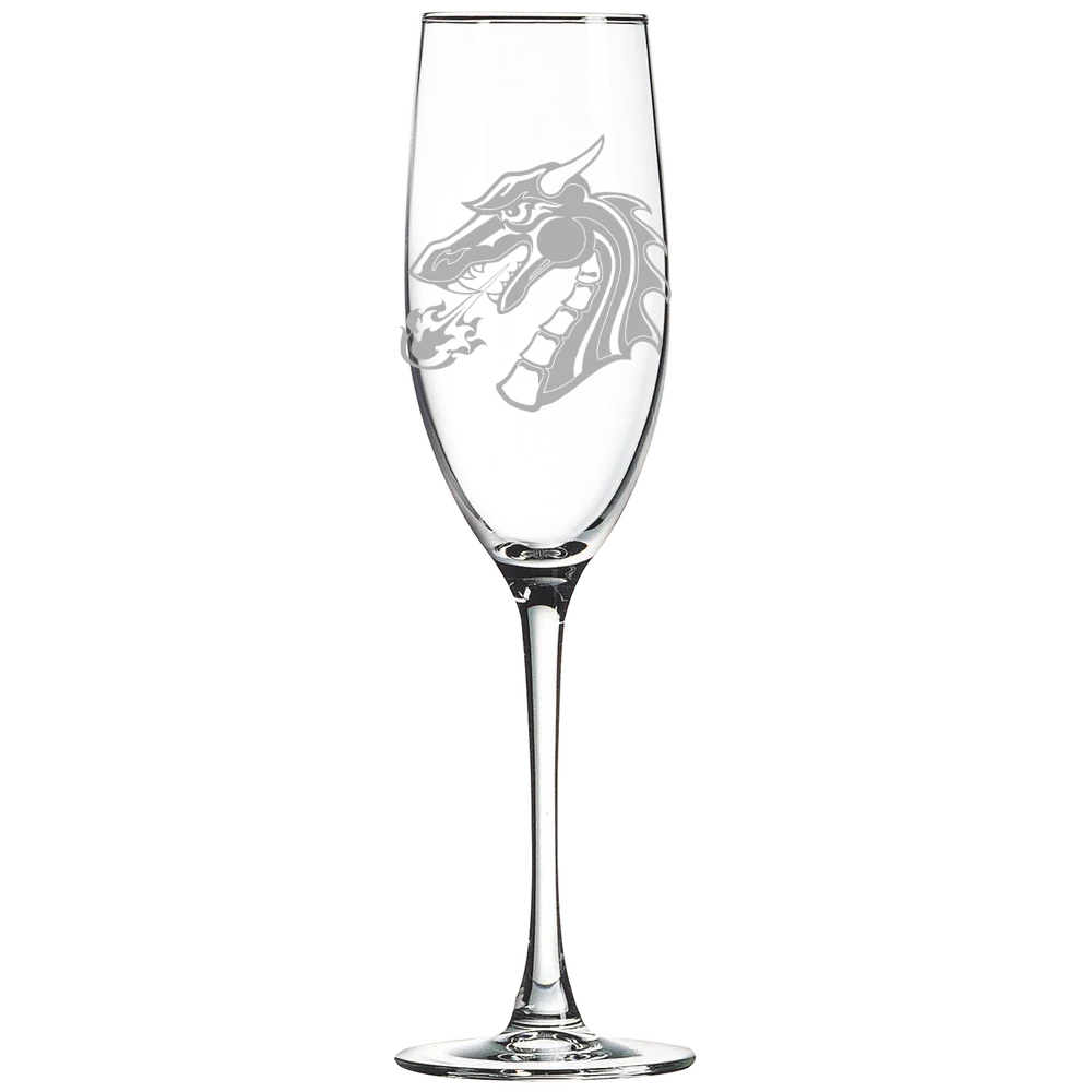 Tiffin University Polar Camel 8 oz. Champagne Flute