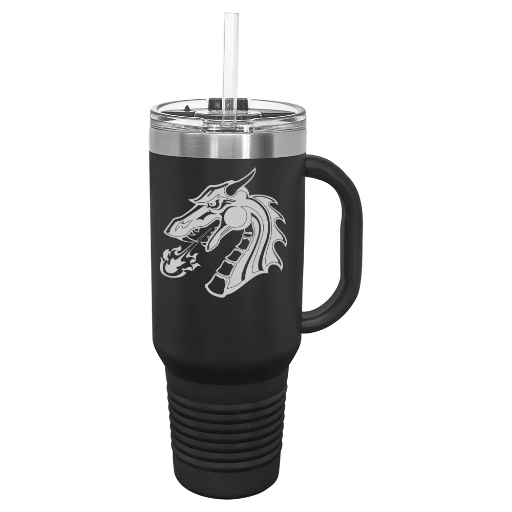 Tiffin University Polar Camel 40 oz. Travel Mug with Snap Lid & Straw