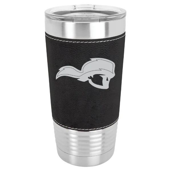 Tusculum University Polar Camel 20 oz. Leatherette Grip Tumbler with Standard Lid