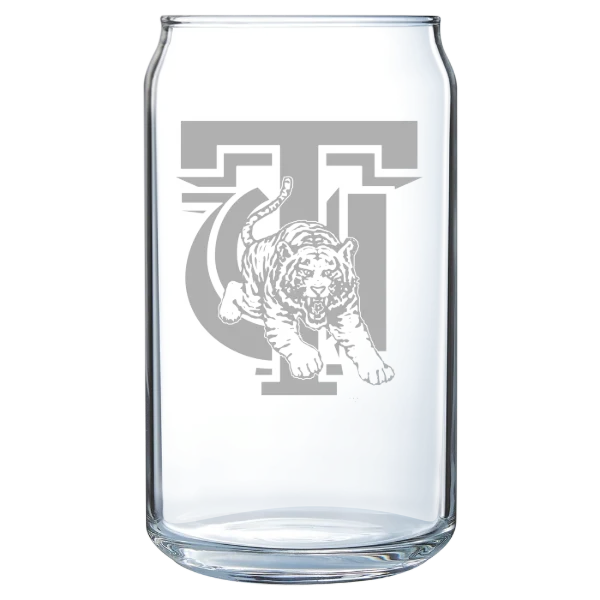 Tuskegee University Polar Camel 16 oz. Can Glass