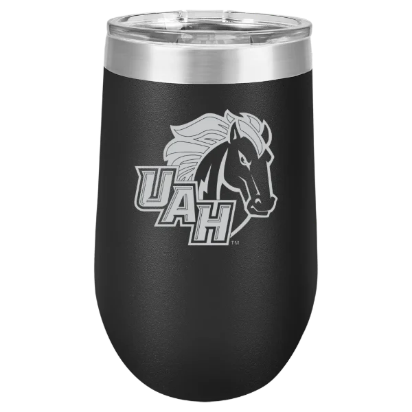 University of Alabama in Huntsville Polar Camel 16 oz. Stemless Wine Tumbler