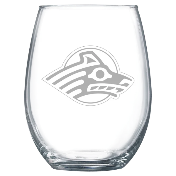 University of Alaska Anchorage Polar Camel 15 oz. Stemless Wine Glass