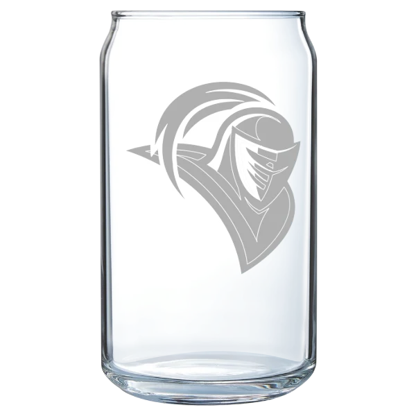 University of Bridgeport Polar Camel 16 oz. Can Glass