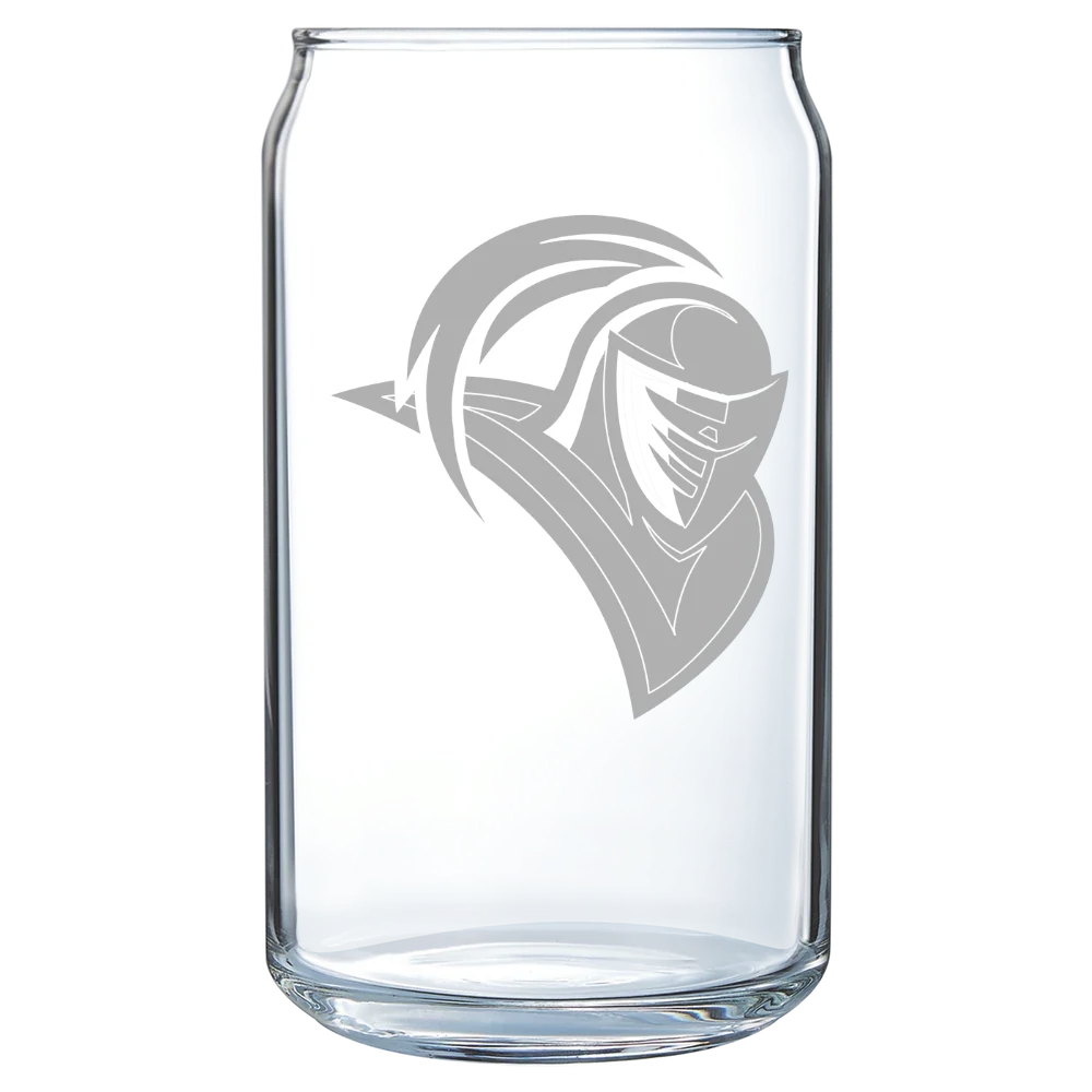University of Bridgeport Polar Camel 16 oz. Can Glass