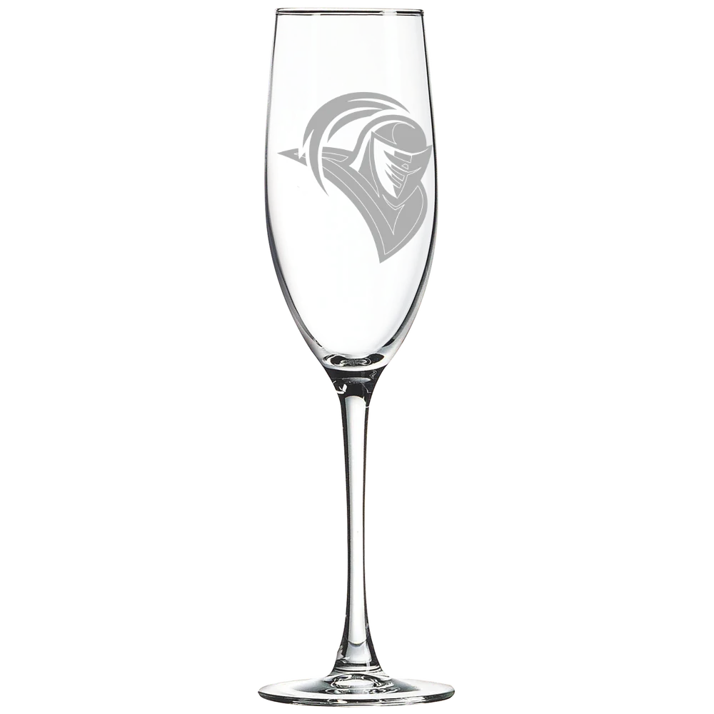 University of Bridgeport Polar Camel 8 oz. Champagne Flute