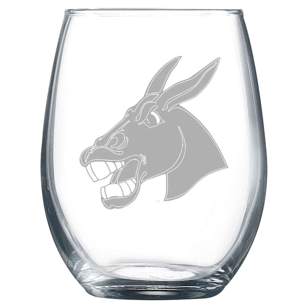 University of Central Missouri Polar Camel 9 oz. Stemless Wine Glass