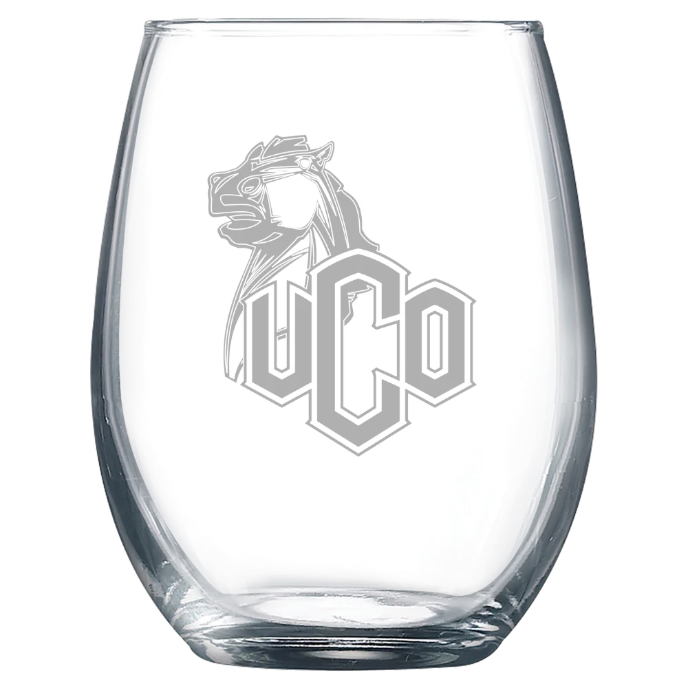 University of Central Oklahoma Polar Camel 9 oz. Stemless Wine Glass