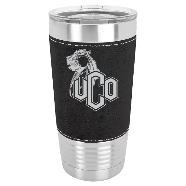 University of Central Oklahoma Polar Camel 20 oz. Leatherette Grip Tumbler with Standard Lid