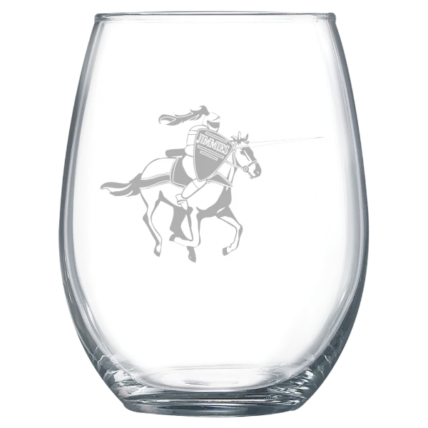 University of Jamestown Polar Camel 15 oz. Stemless Wine Glass