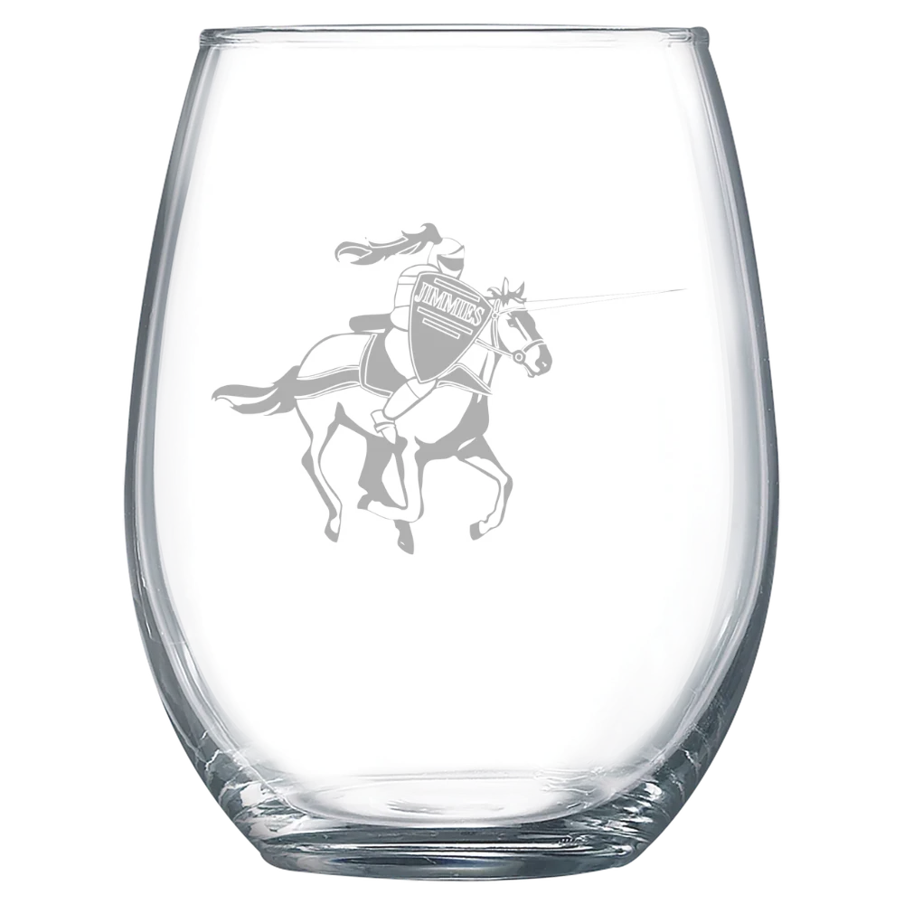 University of Jamestown Polar Camel 15 oz. Stemless Wine Glass