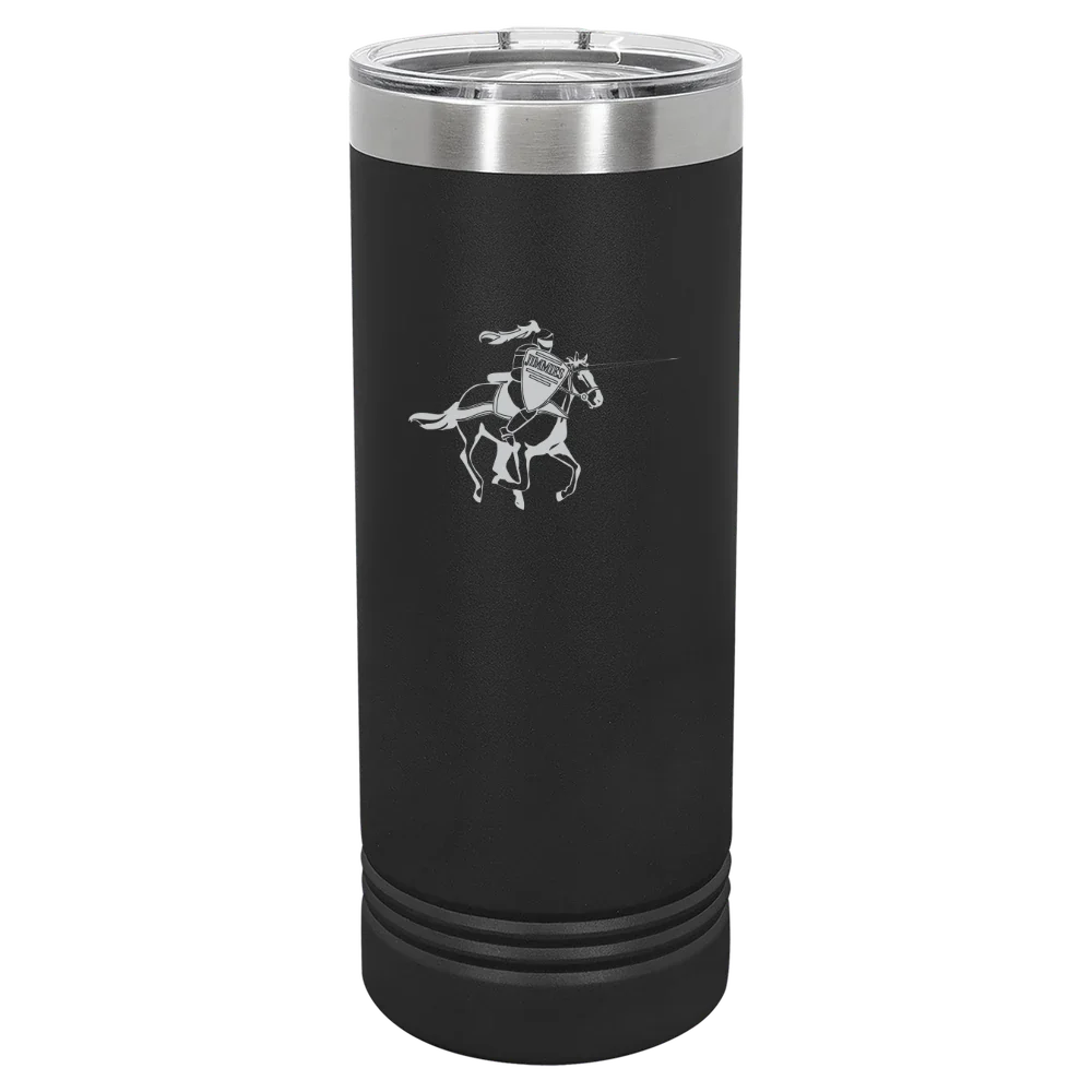 University of Jamestown Polar Camel 22 oz. Skinny Tumbler with Slider Lid