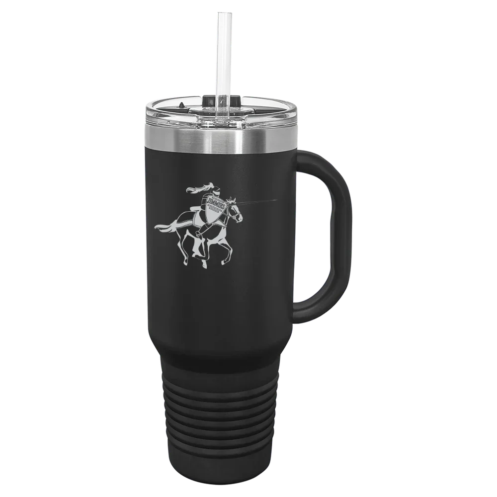 University of Jamestown Polar Camel 40 oz. Travel Mug with Snap Lid & Straw