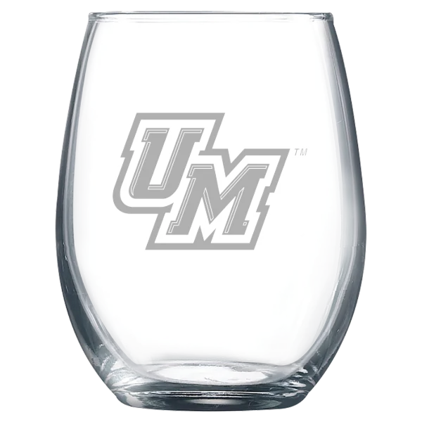 University of Montevallo Polar Camel 9 oz. Stemless Wine Glass