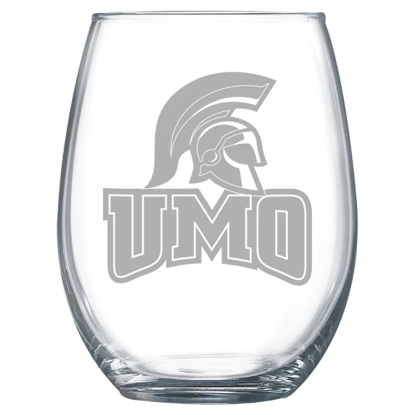 University of Mount Olive Polar Camel 15 oz. Stemless Wine Glass