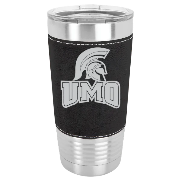 University of Mount Olive Polar Camel 20 oz. Leatherette Grip Tumbler with Standard Lid