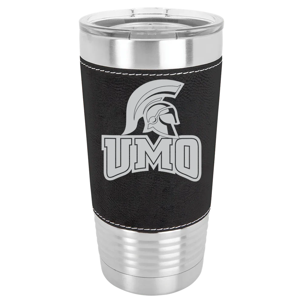 University of Mount Olive Polar Camel 20 oz. Leatherette Grip Tumbler with Standard Lid