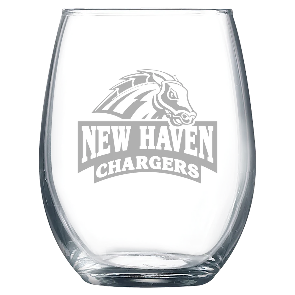 University of New Haven Polar Camel 9 oz. Stemless Wine Glass