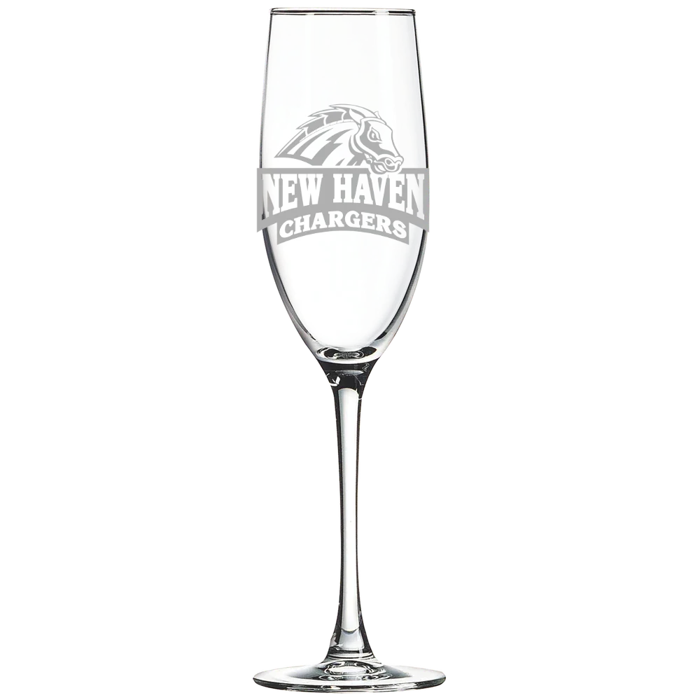 University of New Haven Polar Camel 8 oz. Champagne Flute