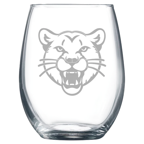 University of Pittsburgh, Johnstown Polar Camel 9 oz. Stemless Wine Glass