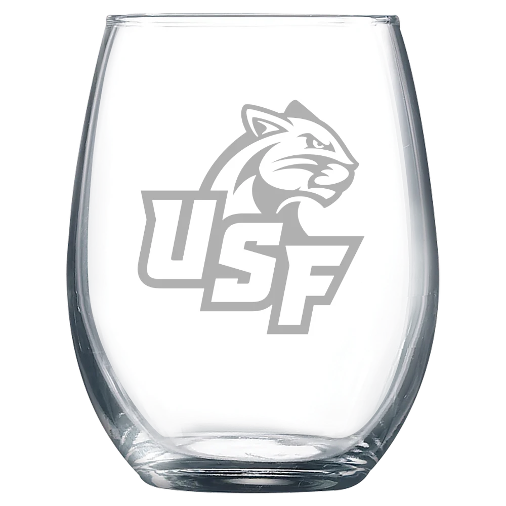 University of Sioux Falls Polar Camel 9 oz. Stemless Wine Glass
