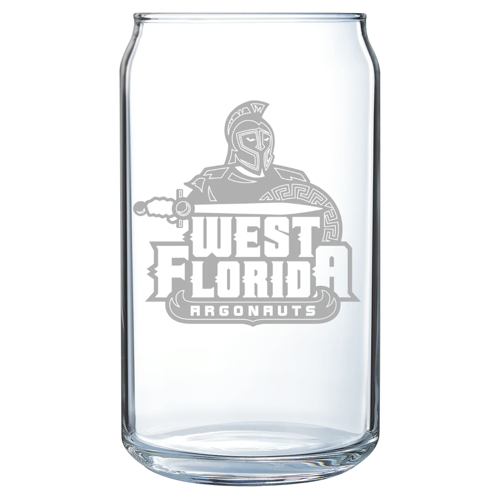 University of West Florida Polar Camel 16 oz. Can Glass