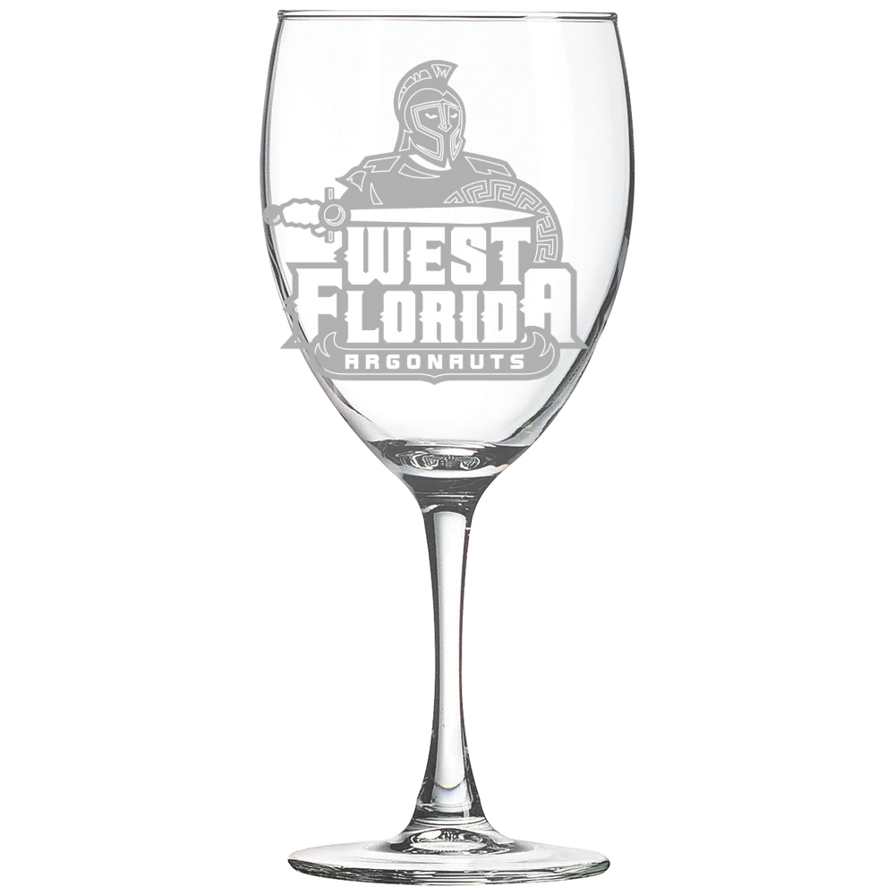 University of West Florida Polar Camel 10 1/2 oz. Wine Glass