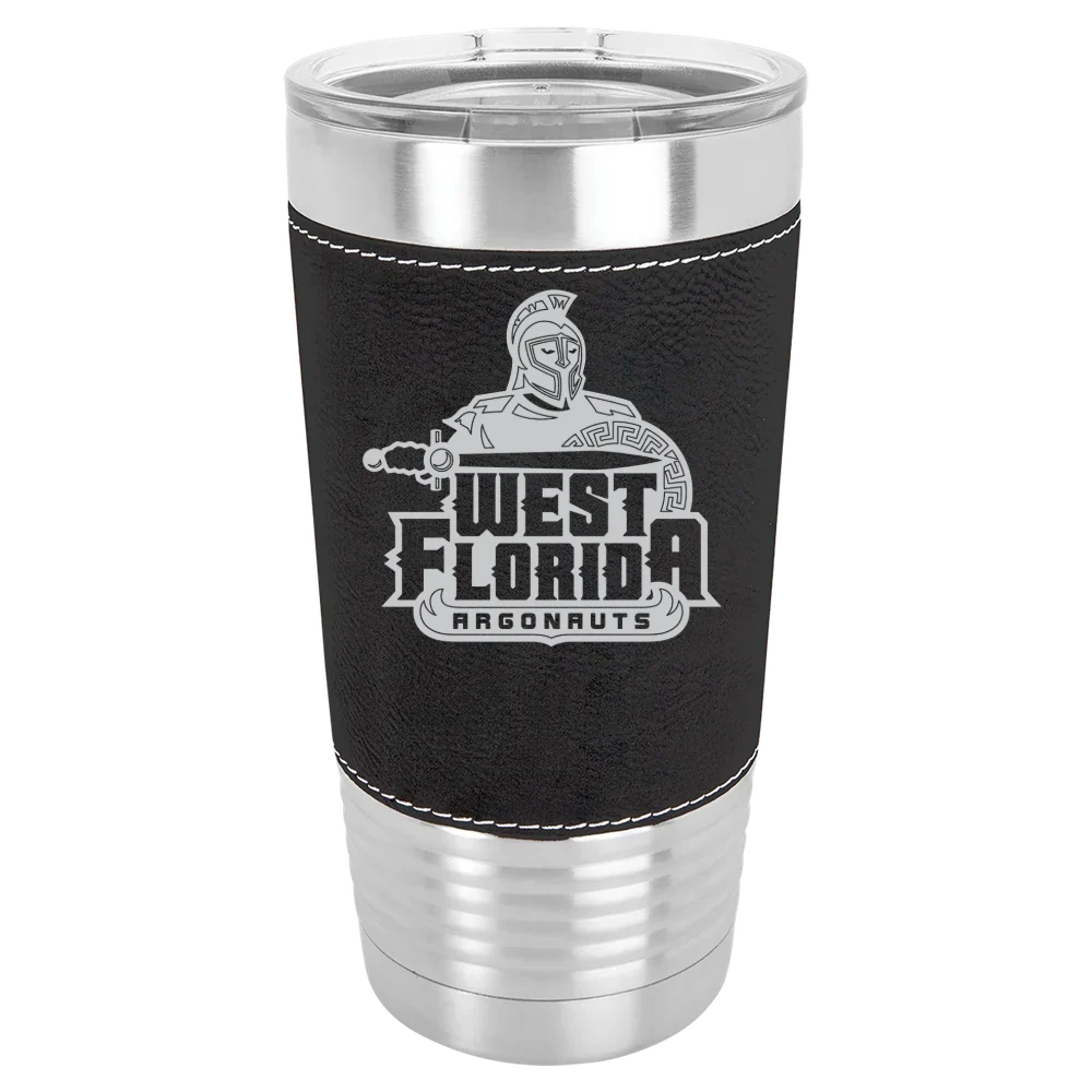 University of West Florida Polar Camel 20 oz. Leatherette Grip Tumbler with Standard Lid