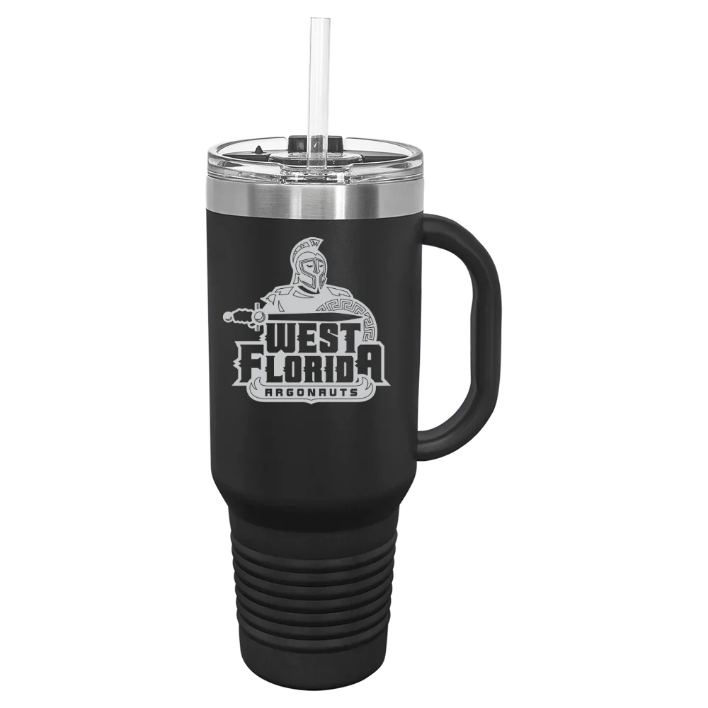 University of West Florida Polar Camel 40 oz. Travel Mug with Snap Lid & Straw