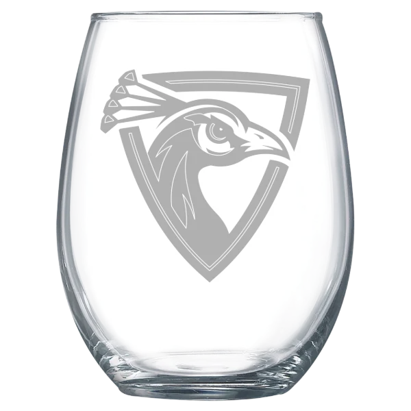 Upper Iowa University Polar Camel 15 oz. Stemless Wine Glass