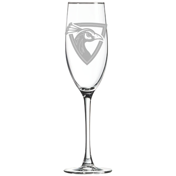 Upper Iowa University Polar Camel 8 oz. Champagne Flute