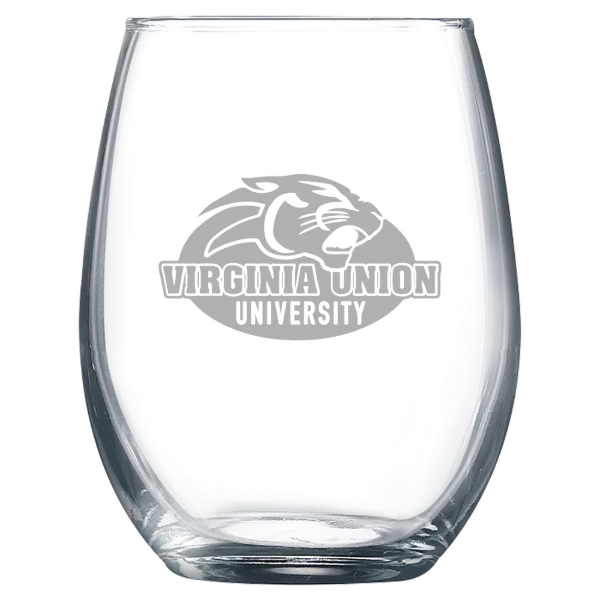 Virginia Union University Polar Camel 9 oz. Stemless Wine Glass