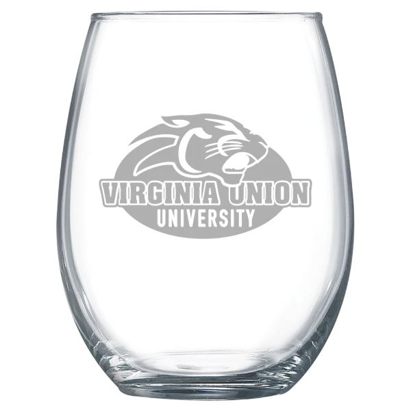 Virginia Union University Polar Camel 15 oz. Stemless Wine Glass