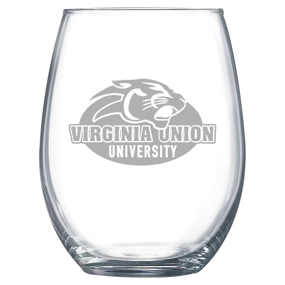 Virginia Union University Polar Camel 15 oz. Stemless Wine Glass